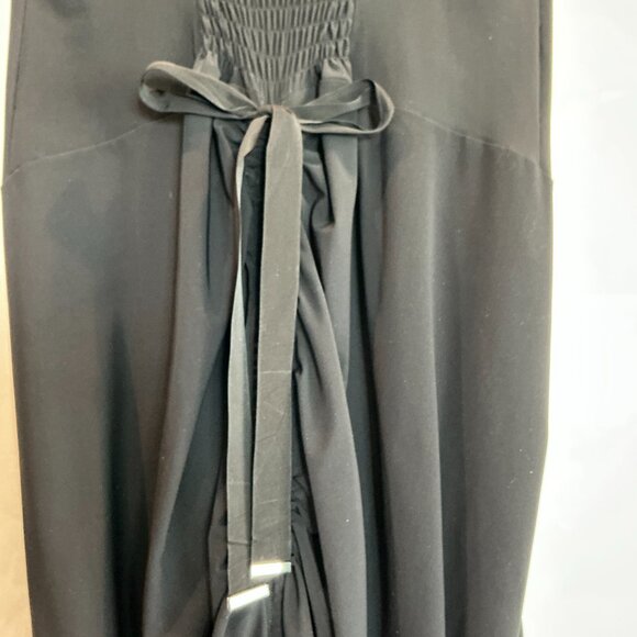 High Use, Gem of a Black Dress, Gathered and Cord Adjustable, Size L - Picture 3 of 7